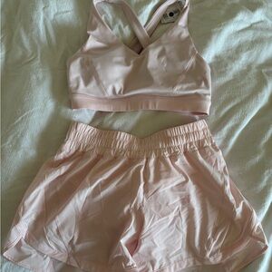NWOT Lululemon Sports Bra + Shorts Set